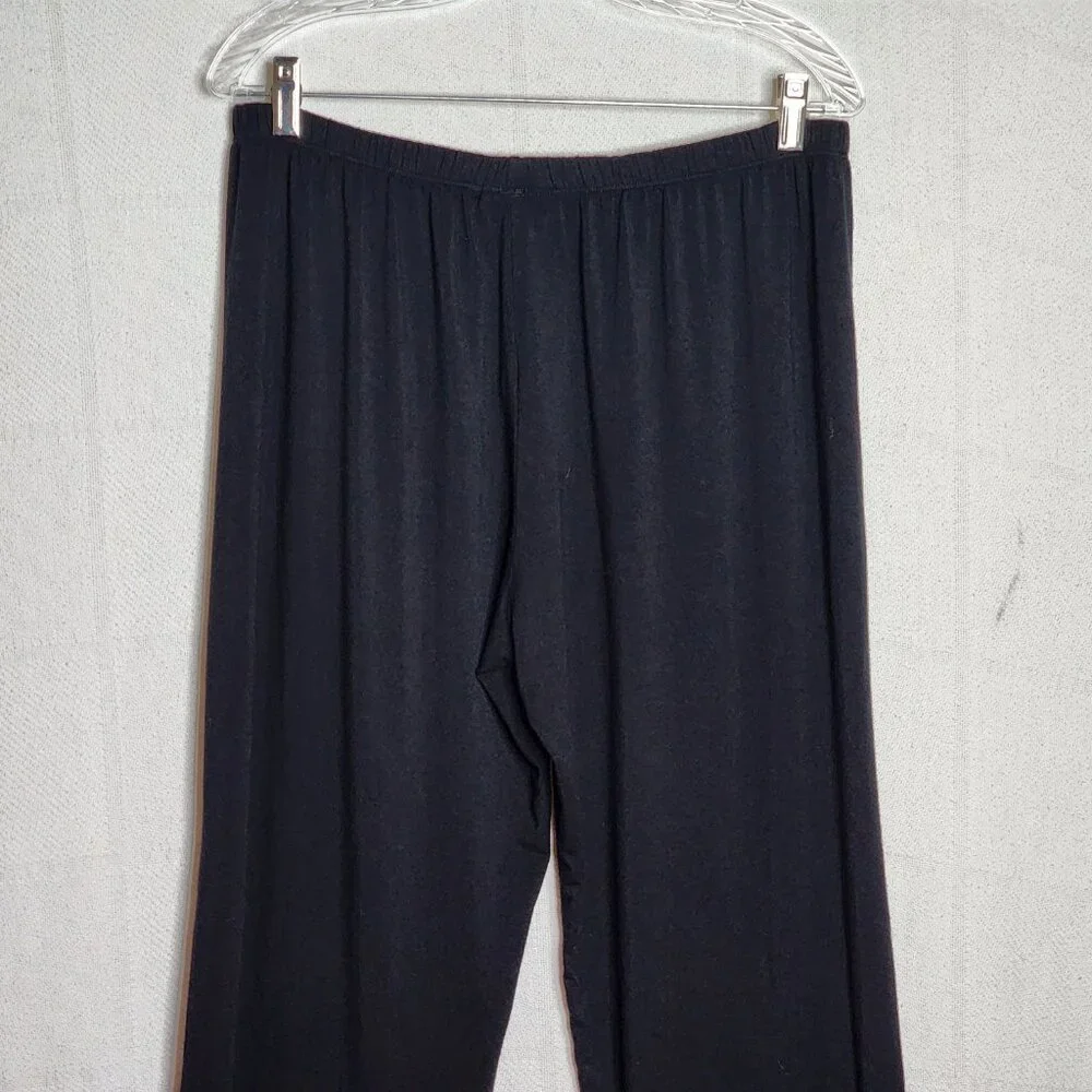 Comfy U.S.A. Black Modal Span Elastic Waist Casual Wide Leg Lounge Pants Size L - Picture 10 of 16